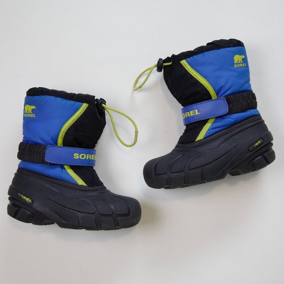 Sorel Black/Blue Children's Flurry Boot, Unisex Toddler Young Child Kids Size 11 - Picture 1 of 9